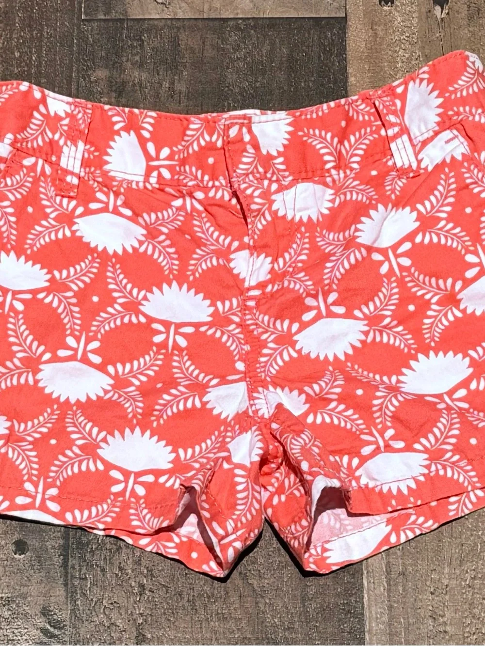 Old Navy Girls Coral Floral Shorts Size 7